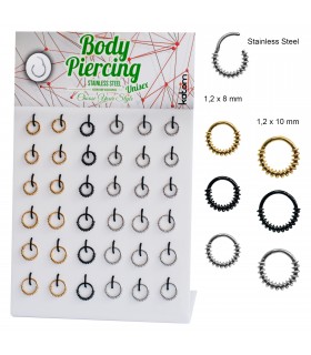 Body piercing clicker espiral - SEP217